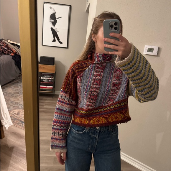 Rag & Bone Hollis Fairisle Wool and Alpaca blend sweater size small - Picture 2 of 6